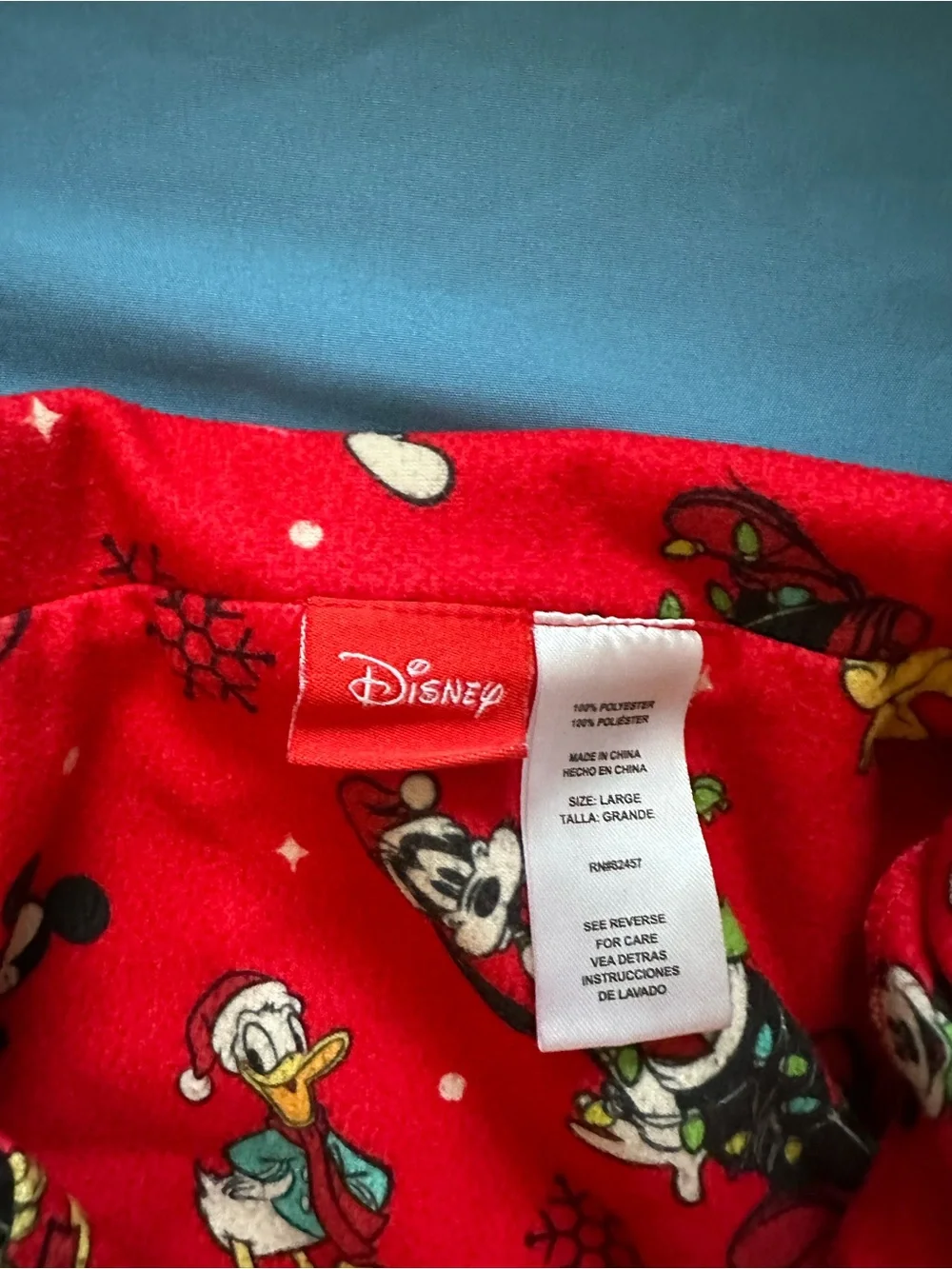 Disney Red Mickey & Friends Fleece Pajama Set - Picture 4 of 9